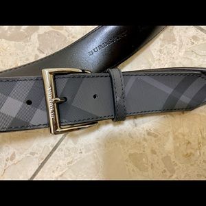 Burberry London Check and Leather Belt